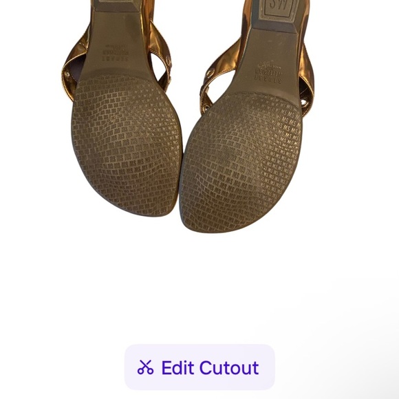 Stuart Weitzman Bronze Specchio Studded Sandals Size 5.5 - Picture 2 of 5